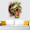Sticker décoratif créatif dinosaure 3D - Vert Oignon 