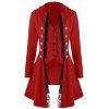 Manteau Irrégulier avec Bouton à Manches Longues à la Mode pour Femmes - Rouge XL