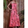 Robe Imprimée à la Mode de Style Tropical pour Femmes - Rouge 2XL