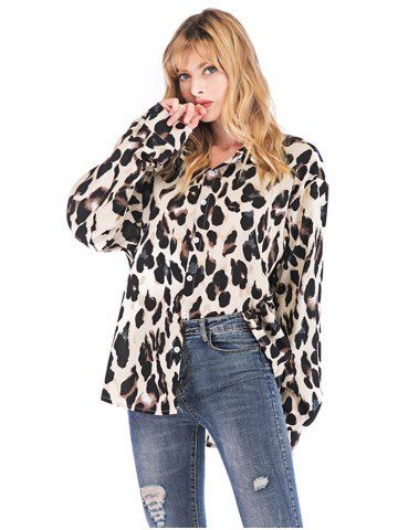 Women's Blouse Leopard Fashion Wild Long Sleeve