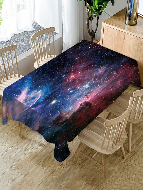 Nappe de Table Imperméable à Imprimé Galaxie - multicolor W54 X L72 INCH