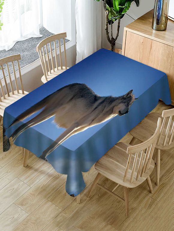 Nappe de Table Imperméable à Imprimé Loup - multicolor W54 X L54 INCH