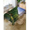 Nappe de Table Imperméable à Imprimé Montagnes et Arc-en-Ciel - multicolor W54 X L54 INCH