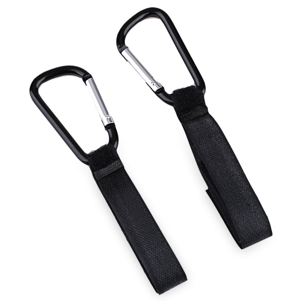 

Baby Stroller Magic Strap Hanger Pushchair Hooks 2pcs, Black