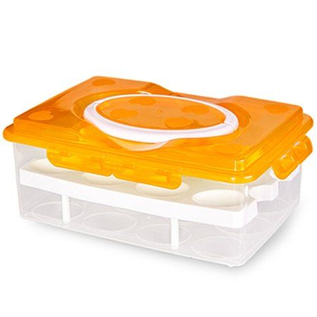 Boîte à œufs portable double couche - Orange Tigre 