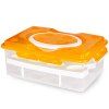 Boîte à œufs portable double couche - Orange Tigre 