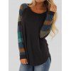 T-shirt à Manches Longues à Col Rond pour Femmes - Noir M