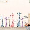 Autocollant mural en PVC girafe écologique 3D - multicolor A 