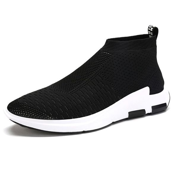 Sneakers respirants style simple pour hommes - Noir 39