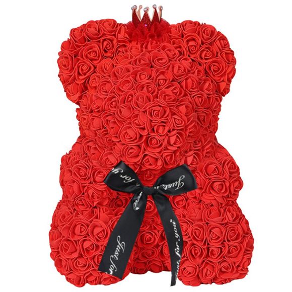 Ours de Rose Cadeau de Saint Valentin Décoration pour Maison - Rouge 