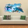 Sticker mural dauphin créatif 3d - multicolor 