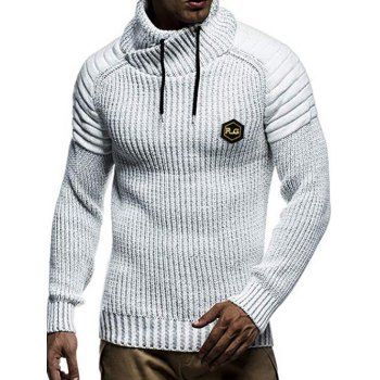 Applique Drawstring Pullover Sweater