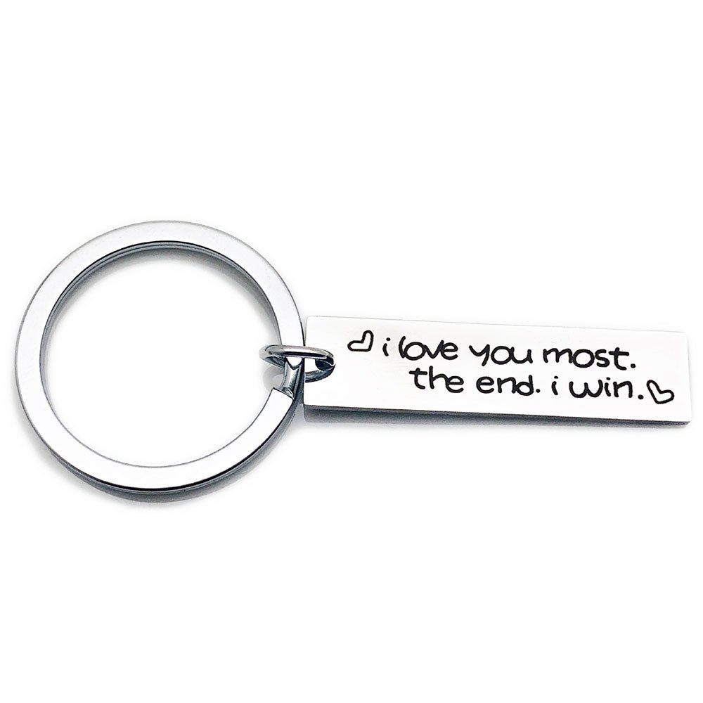 

Creative Simple Valentine's Day Letters Key Ring, Silver