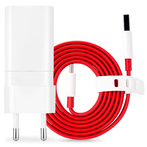 Original OnePlus Fast Charging Adapter Type-C Data Transmission Cable 100cm - WHITE 