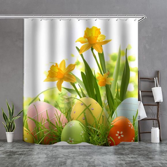 Beau rideau de douche individuel en polyester - multicolor W59 X L71 INCH