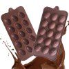 Moule à chocolat en forme d'oeuf de Pâques en silicone - Brun 