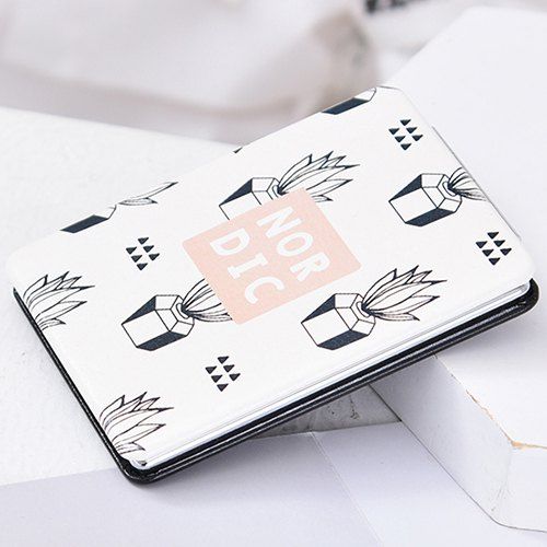 XIMIVOGUE grand miroir carré noir / blanc cactus - Orange 