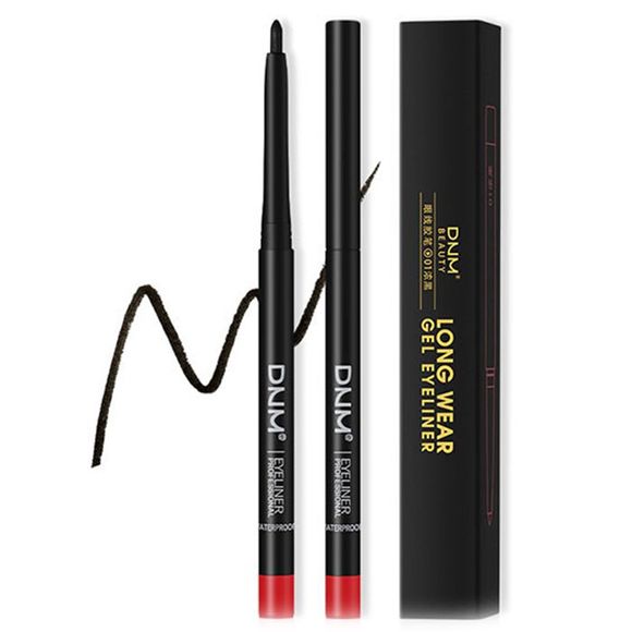 DNM Makeup164 Stylo Gel Eyeliner Durable Imperméable Livré avec Un Taille-crayon - Noir 