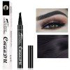 Cmaadu Makeup178 Crayon à Sourcils à Quatre Têtes Automatique Imperméable - Noir 