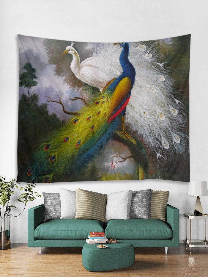 [41% OFF] 2021 Peacock Tapestry Art Decoration In Multicolor | DressLily