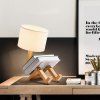 Lampe de Table en Bois de Personnalité Moderne Simple pour Salon Salle d'Etude Chambre - Pêche REGULAR