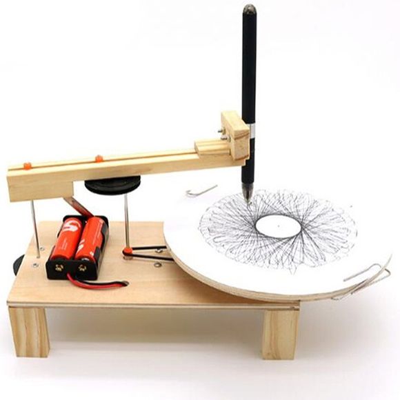 Kit de Robot de Dessin de Traceur Électrique DIY Jouet de Modèle d'Assemblage d'Inventions Créatives pour Enfants - multicolor A 