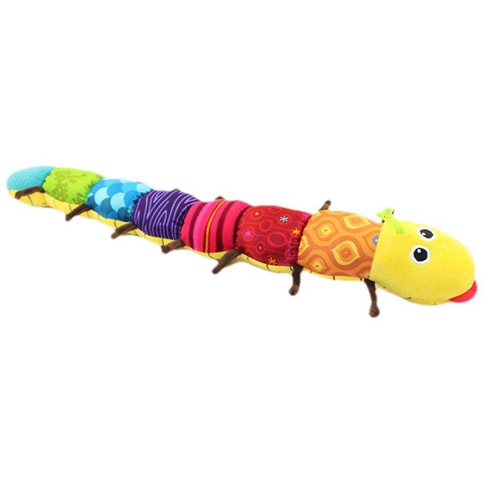 

Baby Toy Musical Stuff Caterpillar with Ring Bell Cute Cartoon Animal Plush Doll Early Learning Educational Kids Toys, Multi