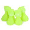 Bottes de pluie en silicone pour animaux de compagnie, 4 pièces - Vert Jaune XXL