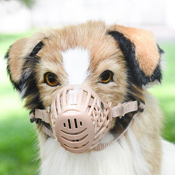 Masque en plastique pour chien - Abricot L