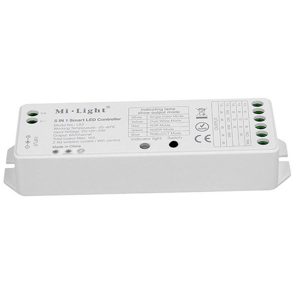 Milight YL5 5 en 1 WiFi LED Lumière de Bande Contrôleur - Blanc 