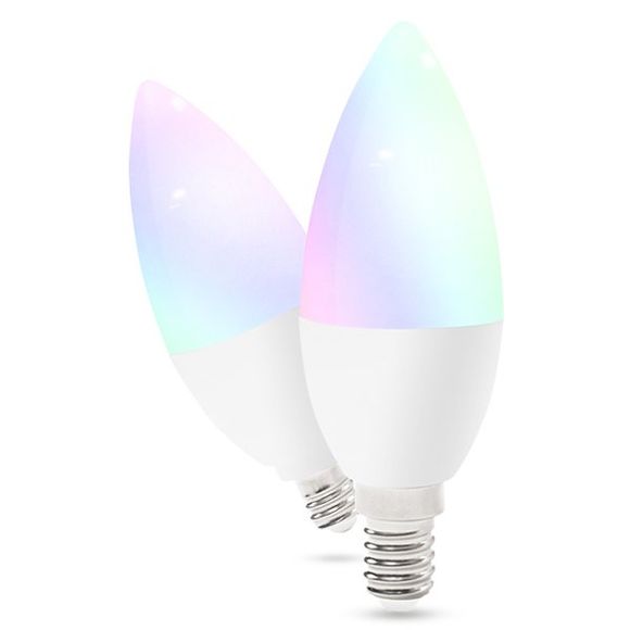 GLEDOPTO ZigBee 4W Ampoule à LED Bougie de Lumière Blanche de Double Couleur - Blanc E12