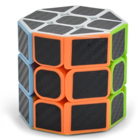 Cube Magique de Puzzle Octogonal en Fibre de Carbone - Noir 