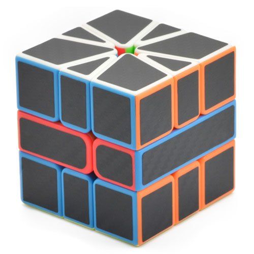 Cube magique de puzzle lisse en fibre de carbone SQ - 1 - Noir 