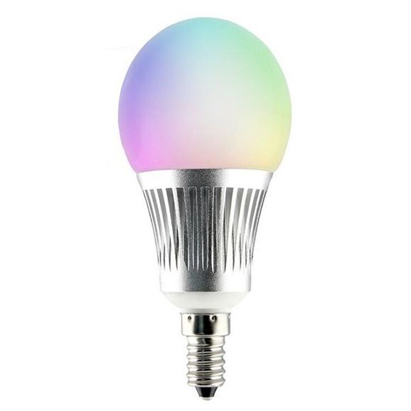 MiLight FUT013 Ampoule LED Intelligente à Télécommande 2,4GHz RVB + CCT 350-370lm 16 Millions de Couleur E14 5W - Blanc 