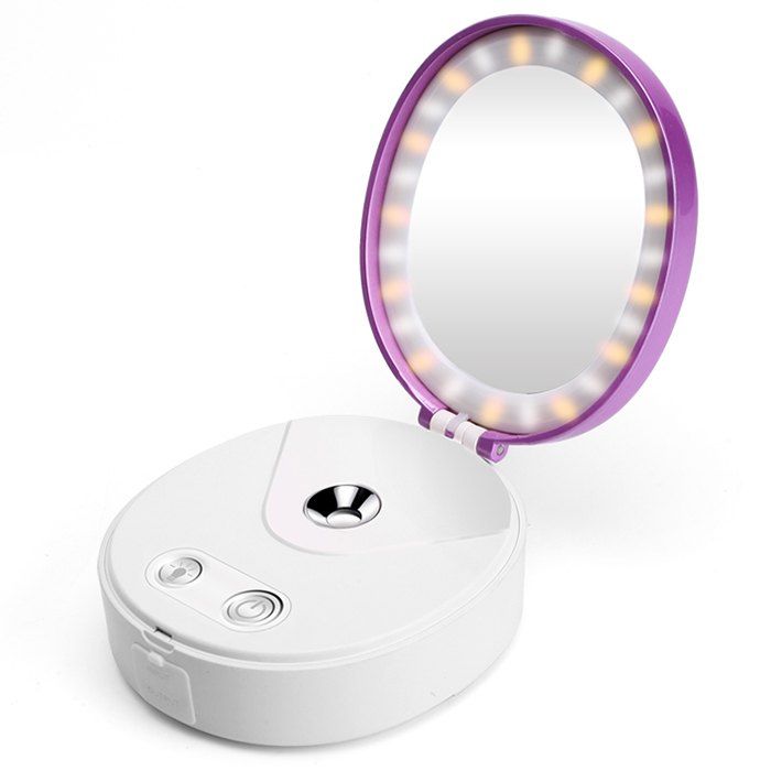 

A18 Nano Spray Water Meter Portable Mirror Beauty Cold Spray Steamer Facial Beauty Instrument USB Charging, Tyrian purple