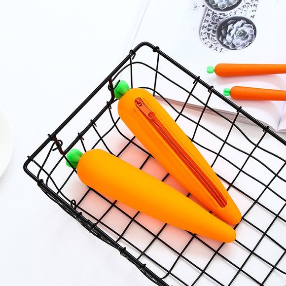Étui à crayons créatif à la carotte - Orange 