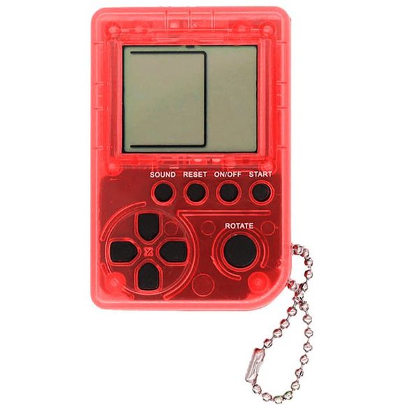 26-en-1 porte-clés machine à mini jeux rétro nostalgique - Rouge 