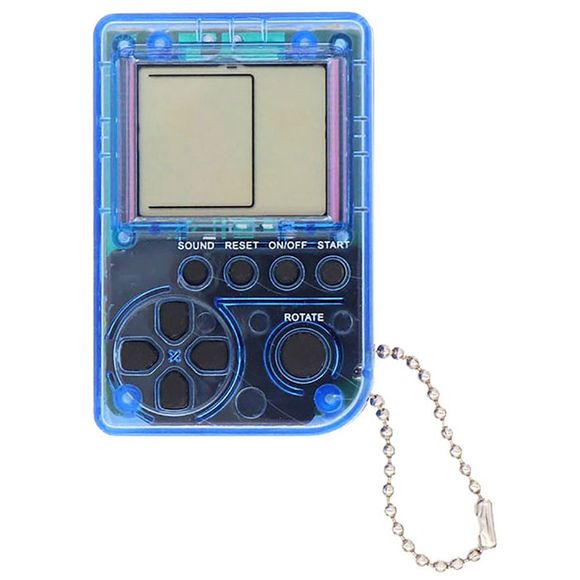 26-en-1 porte-clés machine à mini jeux rétro nostalgique - Bleu 