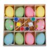 Oeuf de Pâques en plastique à colorier peint à la main bricolage jouet 10PCS - multicolor 