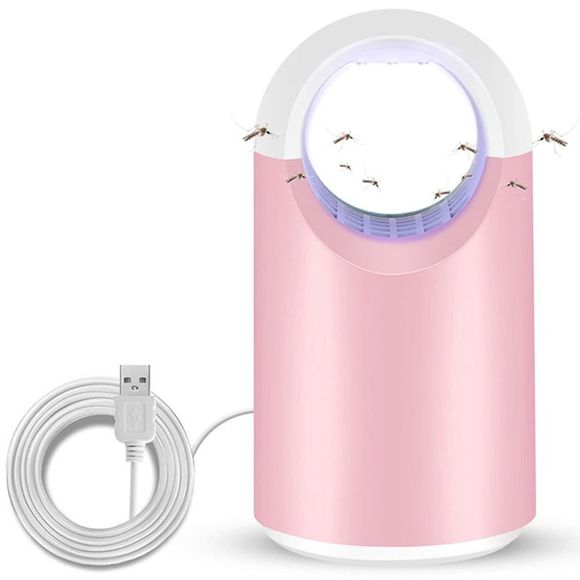 BRELONG MW24 Lampe Anti-Moustique LED Lumière Violet Silencieuse Pas de Rayonnement pour Ménage Alimentation USB - Rose 