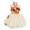 Robe créative en maille sans manches orange pour fille - multicolor A 10-12YEARS