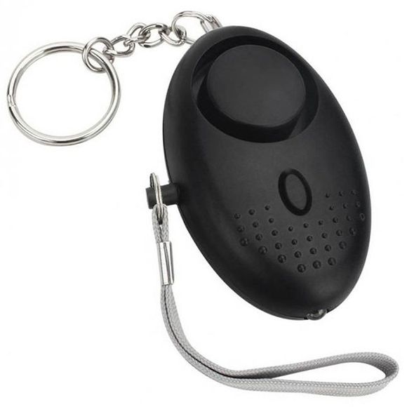 Alarme d'autodéfense BRELONG BJ04 Mini Portable Ovale Porte-clés - Noir 