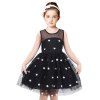 Duokipolla Girls Stars Dress - Robe de princesse à broderie - Noir 10-11YEAR（150）