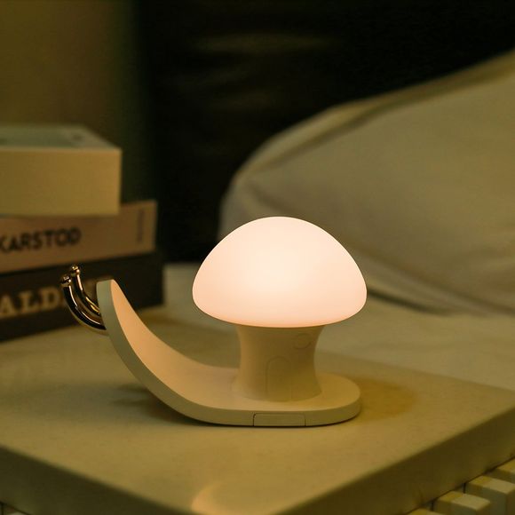 AXL - L1 Lampe de Nuit à Trois Modes Créative Escargot Lumière de Synchronisation Souple - Blanc RECHARGEABLE