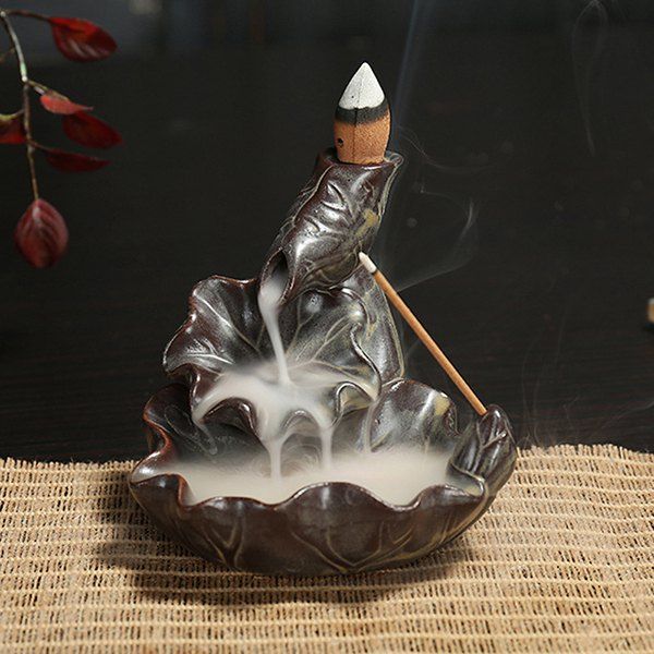 

Backflow Aromatherapy Incense Indoor Home Creative Small Ornaments, Puce