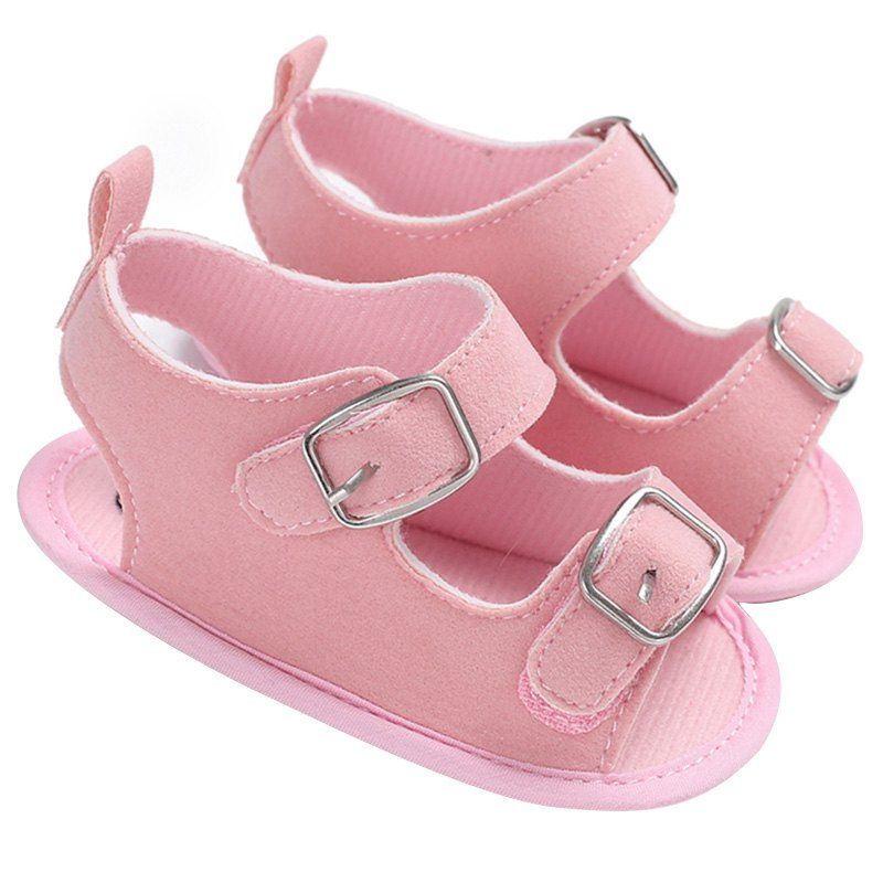 

C - 463 Summer 0 - 1 Year Old Sandals Silicone Non-slip Baby Toddler Shoes, Light pink