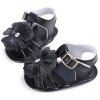 912 bébé occasionnels chaussures d'enfants de semelle souple de décoration de fleur anti-slip Toddler pour 0 - 1 ans - Noir EU 23