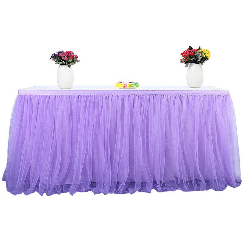 

Wedding Overall Desk Mesh Gauze Dress Party Decoration, Purple