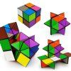 Jouet de Décompression de Cube Infini Carré 2-en-1 - multicolor 
