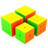 Jouet de Puzzle Cube Magique Professionnel de Niveau de Jeu 4 Pièces - multicolor F 